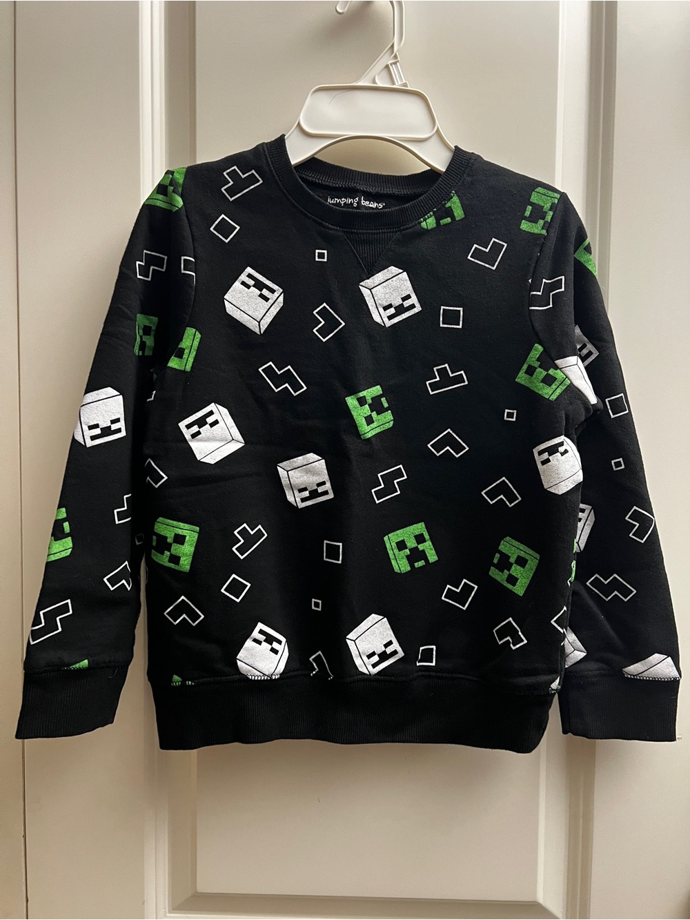 jumping beans Black Minecraft Crewneck sweatshirt size 8 medium